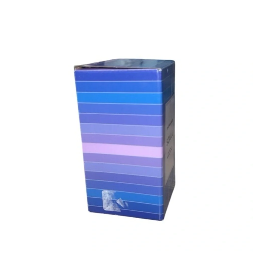 NEW Jonathan Adler Scala Blue & Purple‎ Stripe Stainless Steel Cocktail Shaker